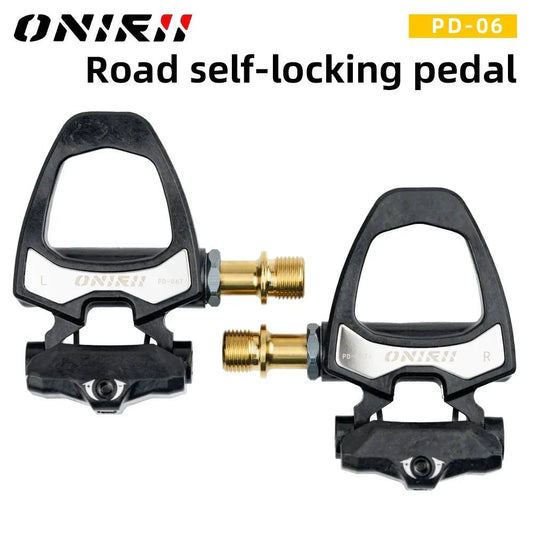 Mandotos ONIRII PD-06 carbon lock pedals for cycling, featuring lightweight design and secure grip for enhanced riding performance.