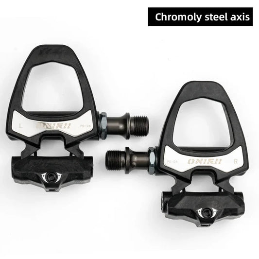 Mandotos ONIRII PD-06 carbon lock cycling pedals with sleek design and secure clip-in mechanism for enhanced biking performance