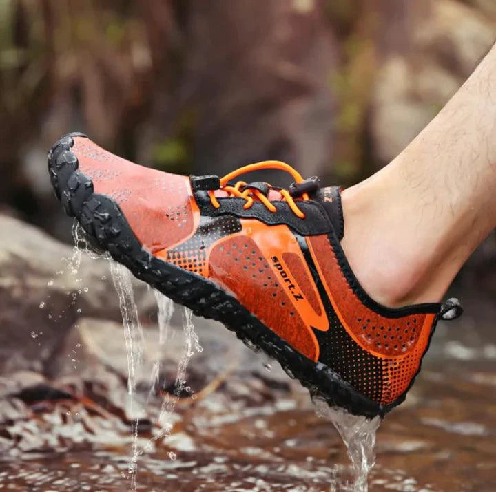 Mandotos outdoor hiking shoes with sturdy soles and breathable mesh for rugged trail walking and outdoor adventures.