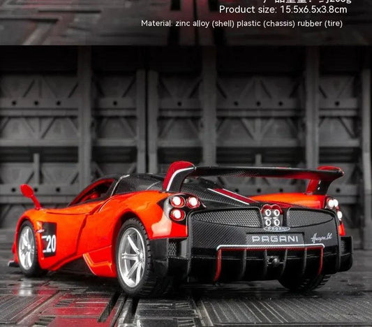 Mandotos Pagani Fengshen Sport model replica car with detailed exterior, showcasing sleek design and vibrant blue color.