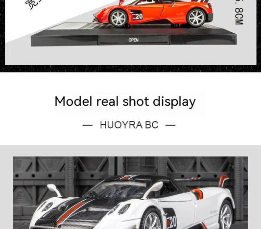 Mandotos Pagani Fengshen sport model replica with detailed exterior design and sleek silver finish.