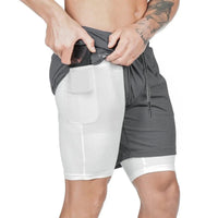 Mandotos Pocket Compression Shorts in black, featuring adjustable pockets and athletic fit for active wear and support.