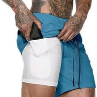 Mandotos pocket compression shorts in black with side pockets, designed for athletic support and comfort during workouts.