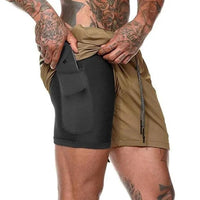 Mandotos Pocket Compression Shorts showing black athletic shorts with side pockets and a snug fit for active wear.