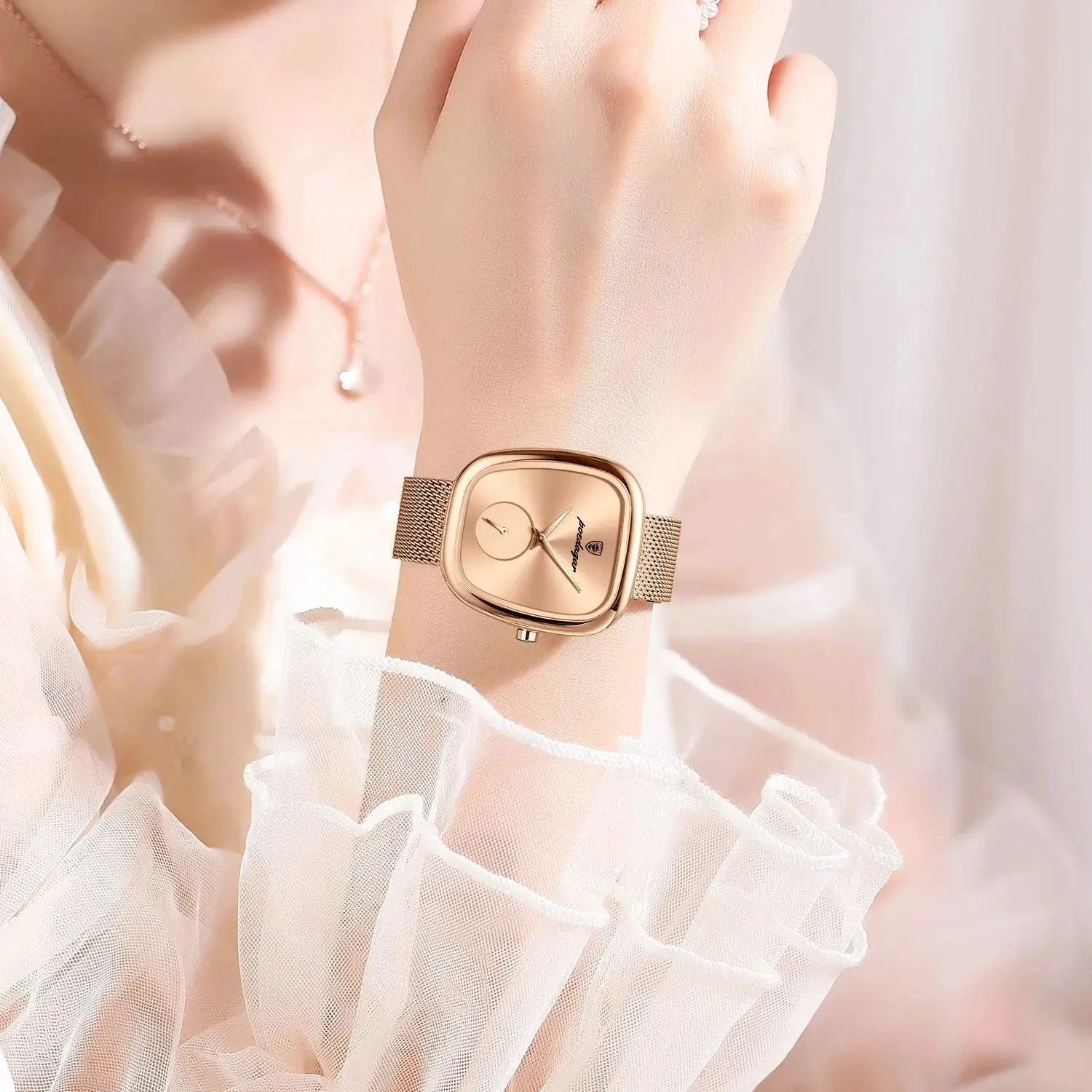 POEDAGAR Luxury Fashion Elegant Ladies Watch Waterproof Watch for Woman Mesh Stainless Steel Quartz Women's Watches Female Reloj - MANDOTOS