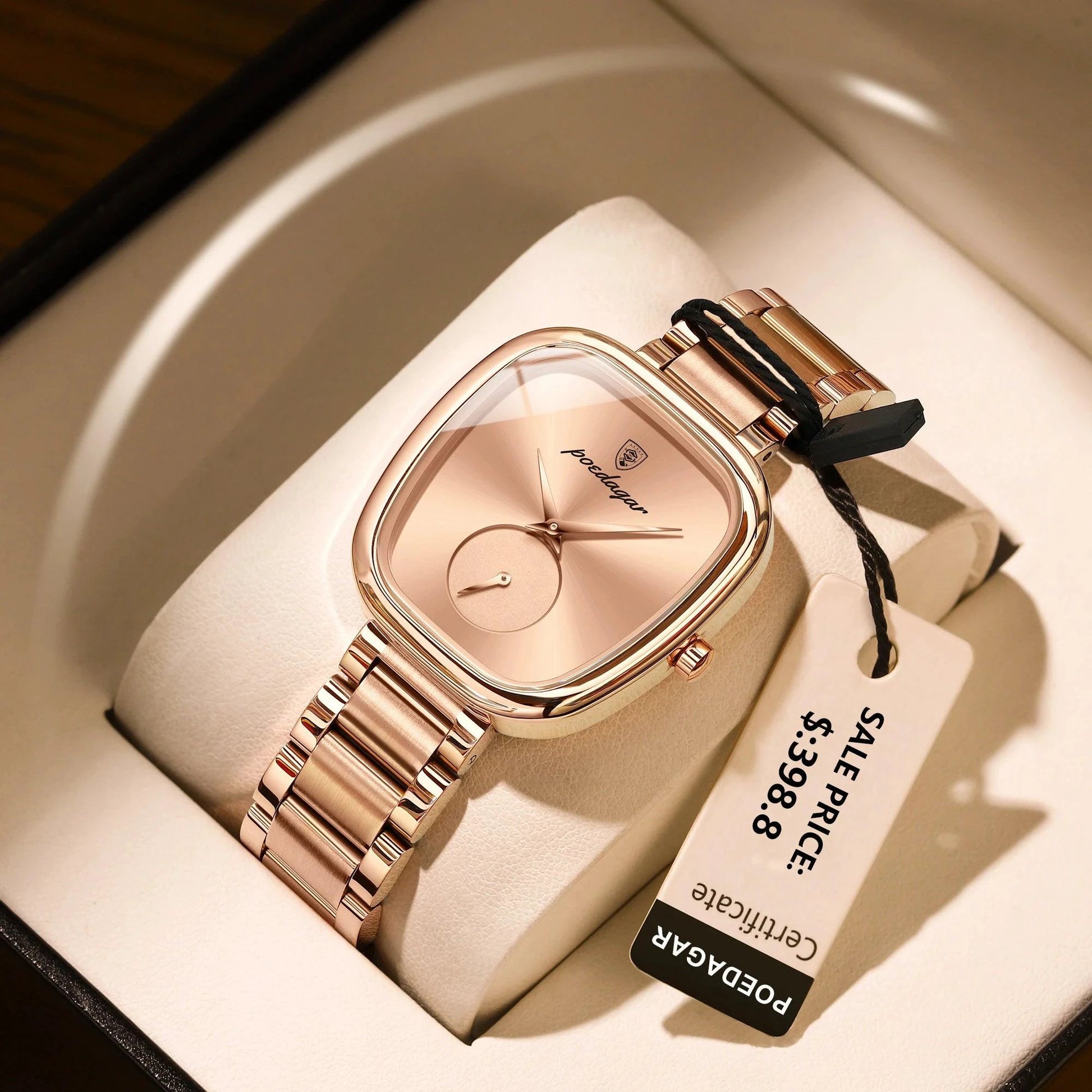 POEDAGAR Elegant Women's Quartz Watch - Waterproof Stainless Steel Timepiece for Confident Ladies - MANDOTOS