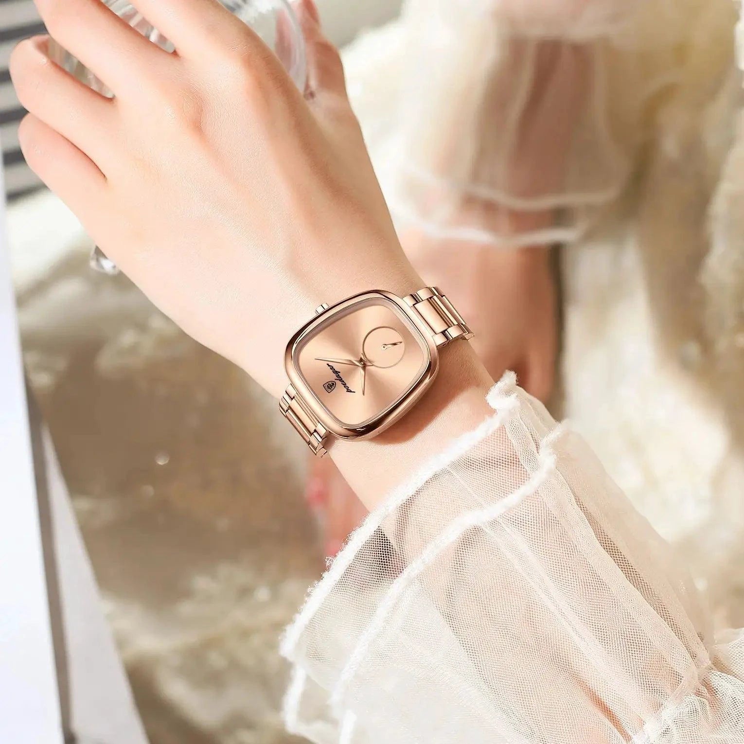 POEDAGAR Elegant Women's Quartz Watch - Waterproof Stainless Steel Timepiece for Confident Ladies - MANDOTOS