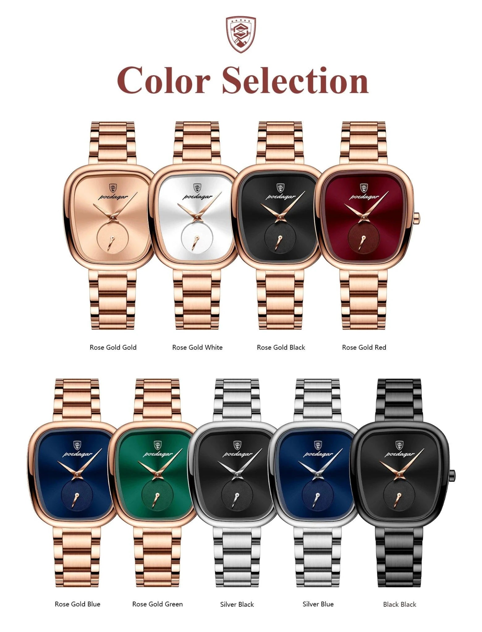 POEDAGAR Elegant Women's Quartz Watch - Waterproof Stainless Steel Timepiece for Confident Ladies - MANDOTOS