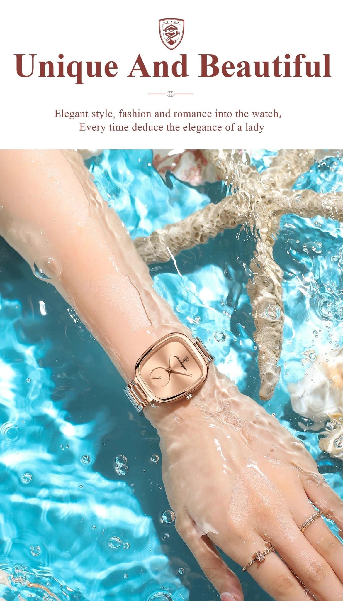 POEDAGAR Elegant Women's Quartz Watch - Waterproof Stainless Steel Timepiece for Confident Ladies - MANDOTOS
