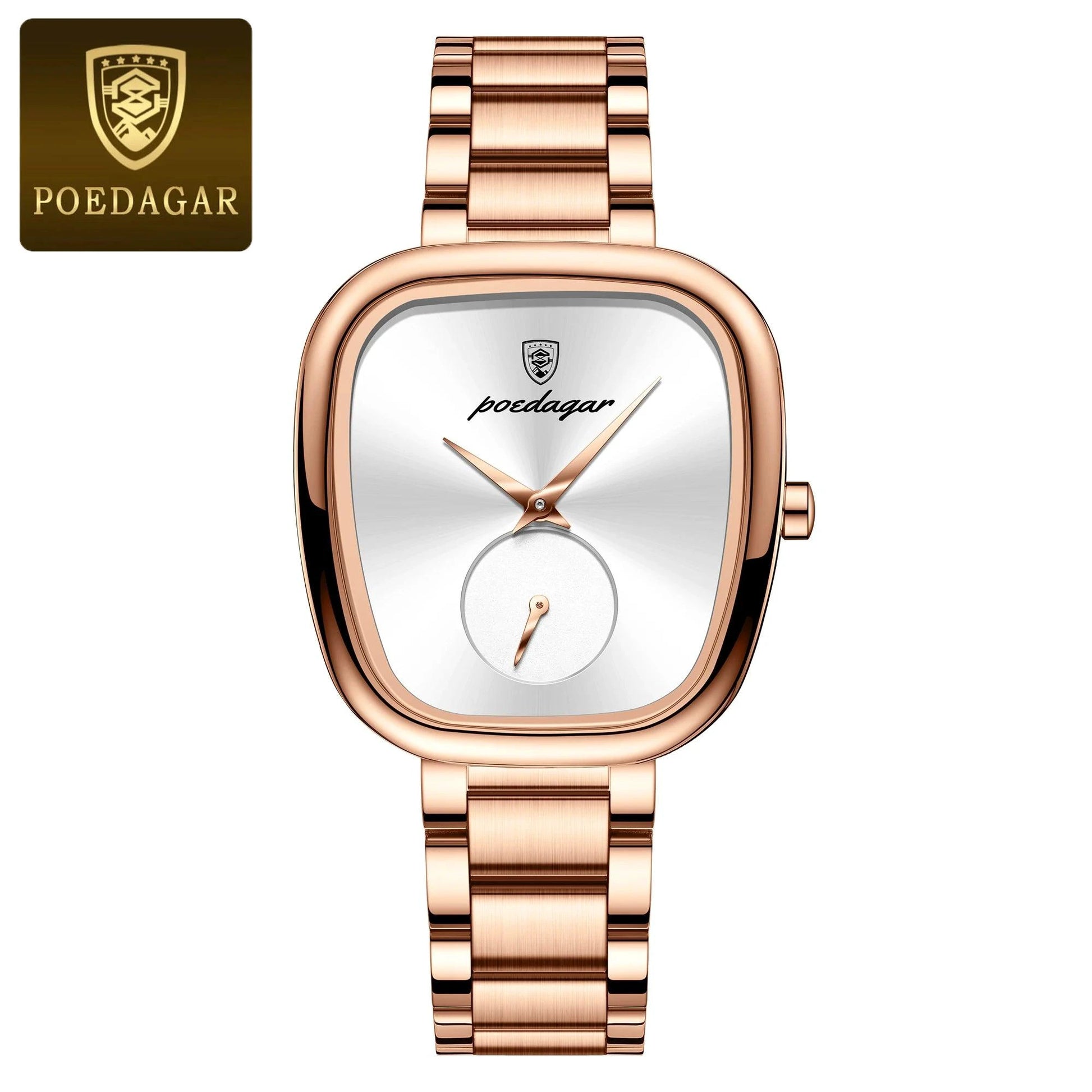 POEDAGAR Elegant Women's Quartz Watch - Waterproof Stainless Steel Timepiece for Confident Ladies - MANDOTOS