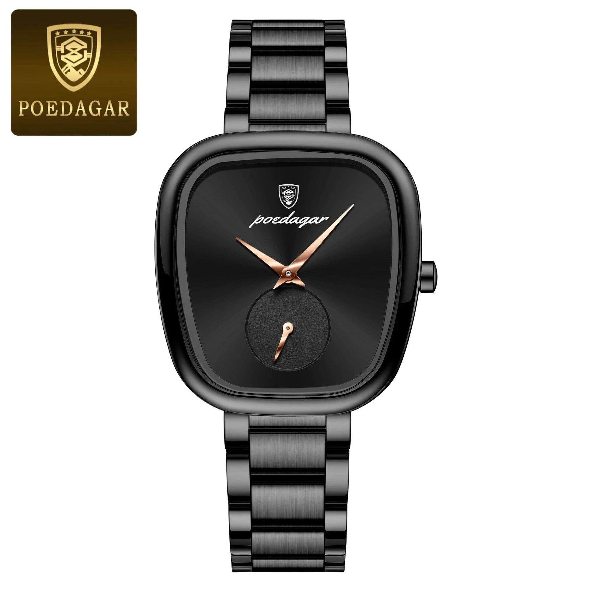 POEDAGAR Elegant Women's Quartz Watch - Waterproof Stainless Steel Timepiece for Confident Ladies - MANDOTOS