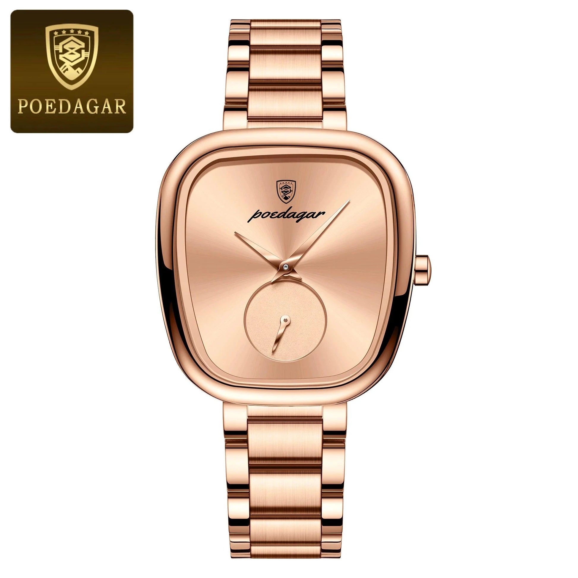 POEDAGAR Elegant Women's Quartz Watch - Waterproof Stainless Steel Timepiece for Confident Ladies - MANDOTOS