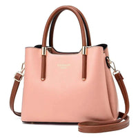 Mandotos large shoulder bag with multiple compartments, stylish messenger and handbag in black leather.