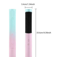 Mandotos portable 2-in-1 hair styler with ceramic plates and adjustable temperature for versatile hair styling.