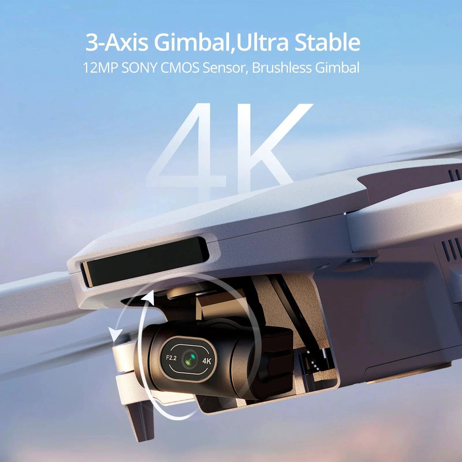 Potensic C0 Mini Drone 3 Axis Gimbal 6KM GPS 4K Professional Camera Drones Brushless RC Toy Quadcopter for Travel Gifts ATOM - MANDOTOS