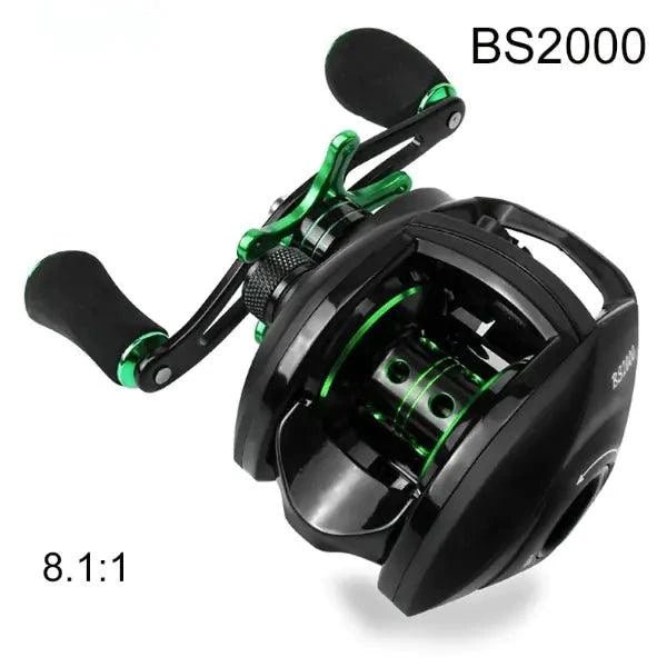Mandotos Precision Bait Caster reel with ergonomic handle and durable construction for smooth fishing performance.