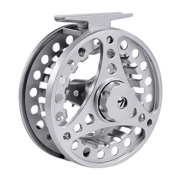 Mandotos Precision Cast Fishing Reel with metal body and spool, designed for smooth casting and durability.