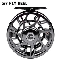 Mandotos Precision Fly Caster Reel with ergonomic handle and durable design for smooth casting and reeling.
