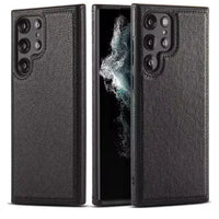 Mandotos PU leather phone case with slim design and precise cutouts for a secure fit and easy access to phone buttons and ports.