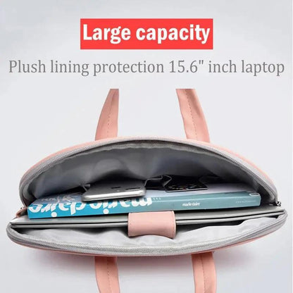 PU Leather Women Laptop Bag Notebook Carrying Case Briefcase For Macbook Air 13.3 14 15.6 Inch Men Handbags Shoulder Mouse Bag - MANDOTOS