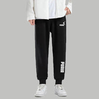 Mandotos PUAIA print men's jogger pants in solid color, featuring a loose fit, suitable for autumn and winter sports and streetwear.