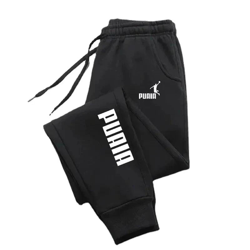 PUAIA Print Men's Pants Autumn/Winter New Sport Jogging Trousers Fitness Loose Fit Clothing Solid Color Outfit Streetwear Pants - MANDOTOS