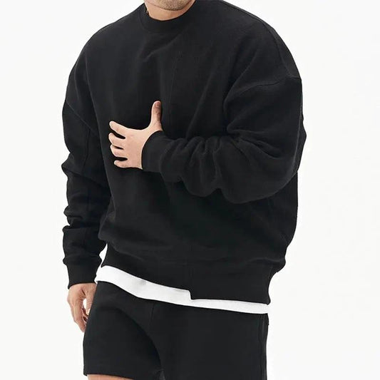 Pullover Round Neck Sweater Loose Men Clothes - MANDOTOS