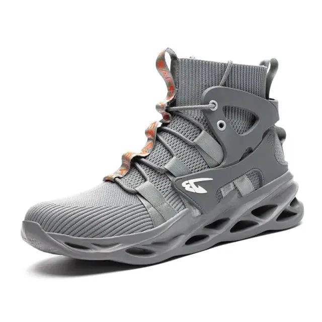 Mandotos puncture-proof work shoes with reinforced safety soles and durable design for industrial or construction environments.