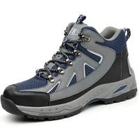 Mandotos puncture-proof work shoes with steel toe caps and slip-resistant soles, designed for safety and durability in work environments.