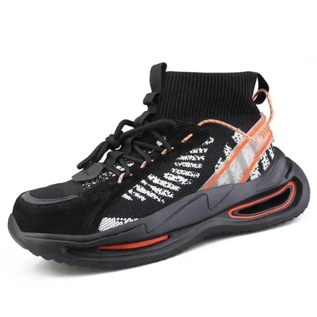 Mandotos puncture-proof work shoes with steel toe caps and slip-resistant soles for safety and durability.