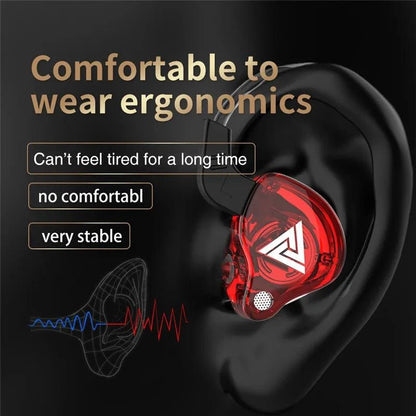 QKZ AK6 HiFi Wired Earphones - Copper Driver with Microphone - MANDOTOS
