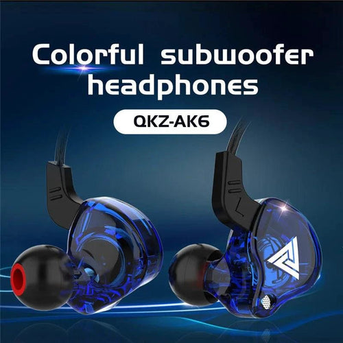 QKZ AK6 HiFi Wired Earphones - Copper Driver with Microphone - MANDOTOS