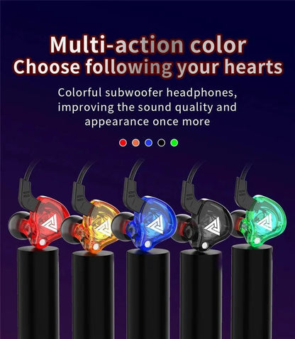 QKZ AK6 HiFi Wired Earphones - Copper Driver with Microphone - MANDOTOS