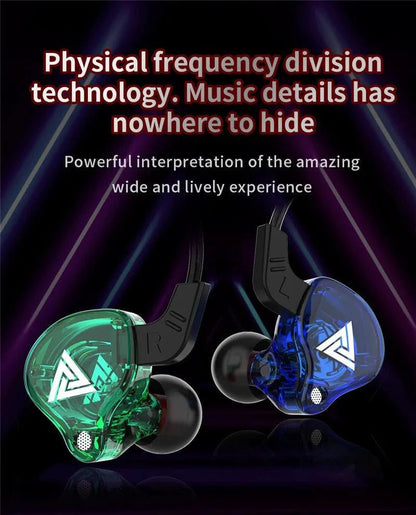 QKZ AK6 HiFi Wired Earphones - Copper Driver with Microphone - MANDOTOS