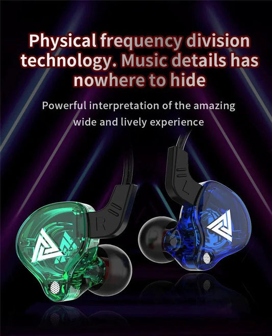 QKZ AK6 HiFi Wired Earphones - Copper Driver with Microphone - MANDOTOS