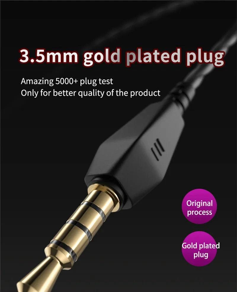 QKZ AK6 HiFi Wired Earphones - Copper Driver with Microphone - MANDOTOS