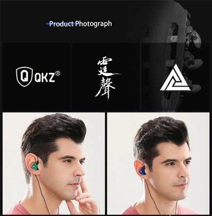 QKZ AK6 HiFi Wired Earphones - Copper Driver with Microphone - MANDOTOS