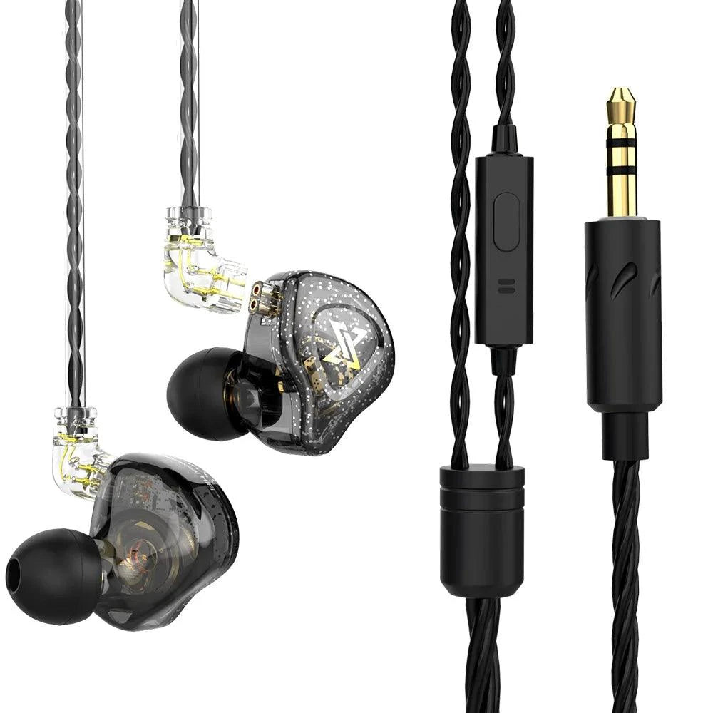 Original QKZ AK6 Copper Driver HiFi Wired Earphones 3.5MM Race Sport Headphones Bass Stereo Headset Music Earbuds In Ear With Microphone - MANDOTOS