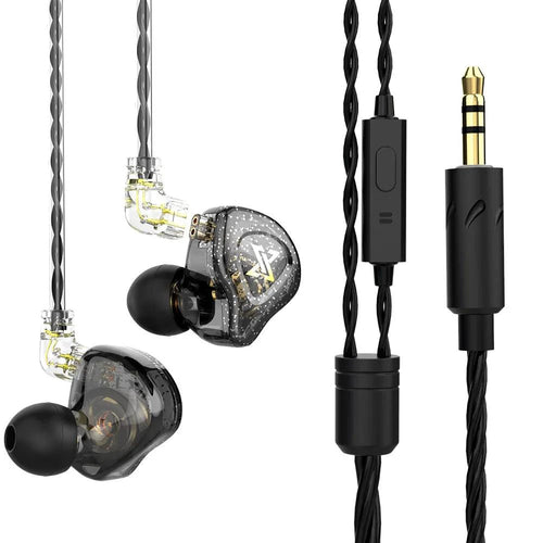 Original QKZ AK6 Copper Driver HiFi Wired Earphones 3.5MM Race Sport Headphones Bass Stereo Headset Music Earbuds In Ear With Microphone - MANDOTOS