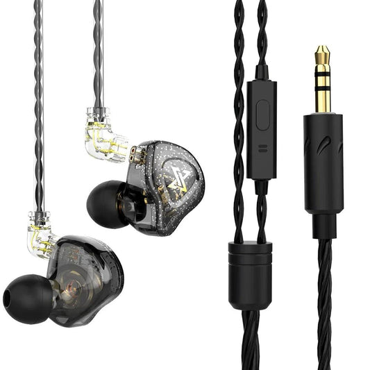 Original QKZ AK6 Copper Driver HiFi Wired Earphones 3.5MM Race Sport Headphones Bass Stereo Headset Music Earbuds In Ear With Microphone - MANDOTOS