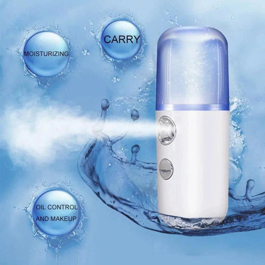 RadiantGlow Nano Mist Facial Sprayer - Hydrating, Ultrasonic Beauty Instrument for Flawless Skin - MANDOTOS