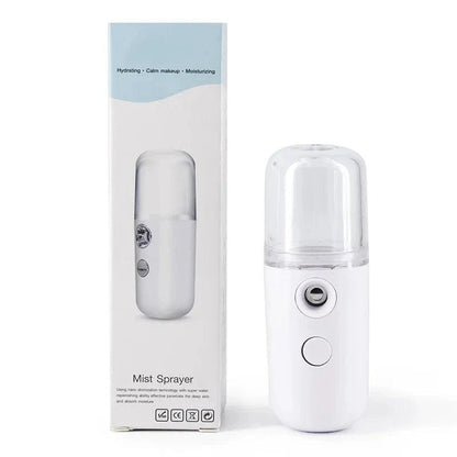 RadiantGlow Nano Mist Facial Sprayer - Hydrating, Ultrasonic Beauty Instrument for Flawless Skin - MANDOTOS