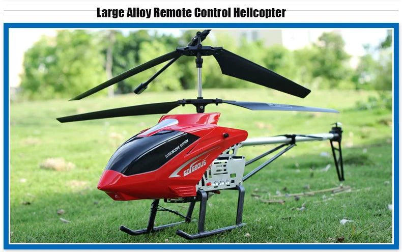 RC Helicopter 80cm - 3.5CH Remote Control Aircraft for Kids - MANDOTOS