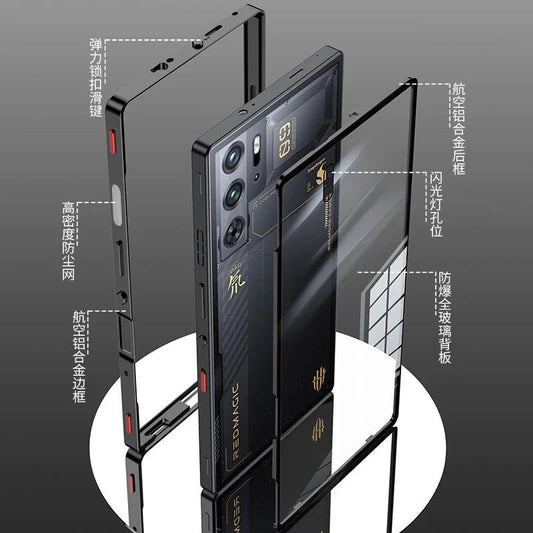 RedMagic Transparent Acrylic Case for 9S Pro - Sleek Metal Frame & Ultimate Protection - MANDOTOS