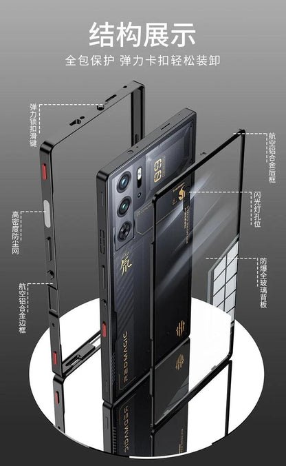RedMagic Transparent Acrylic Case for 9S Pro - Sleek Metal Frame & Ultimate Protection - MANDOTOS