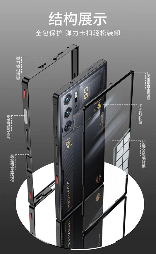 RedMagic Transparent Acrylic Case for 9S Pro - Sleek Metal Frame & Ultimate Protection - MANDOTOS