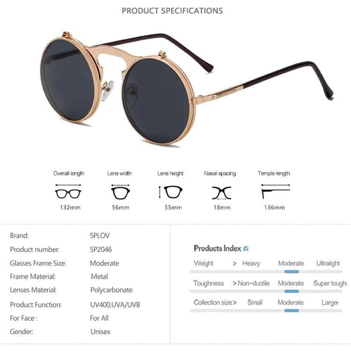 Retro Flip Steampunk Shades - MANDOTOS