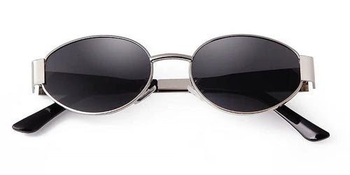 Retro Metal Frame Pilot Oval Sunglasses Women Men Brand Designer Vintage Round Sun Glasses Luxury 90s Green Lens Shades Male UV - MANDOTOS