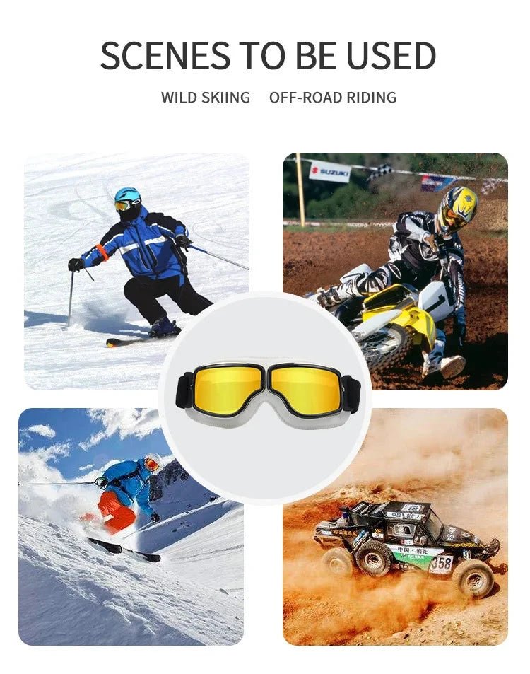 Retro Windproof Motorcycle Glasses - Enjoy the Open Road in Style! 🏍️ - MANDOTOS