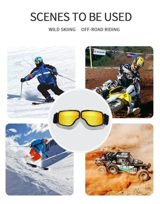 Retro Windproof Motorcycle Glasses - Enjoy the Open Road in Style! 🏍️ - MANDOTOS